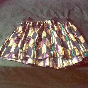 A rainbow skirt